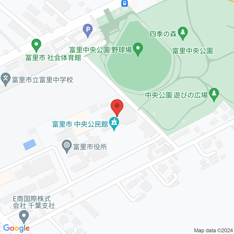 富里中央公民館周辺のホテル一覧地図