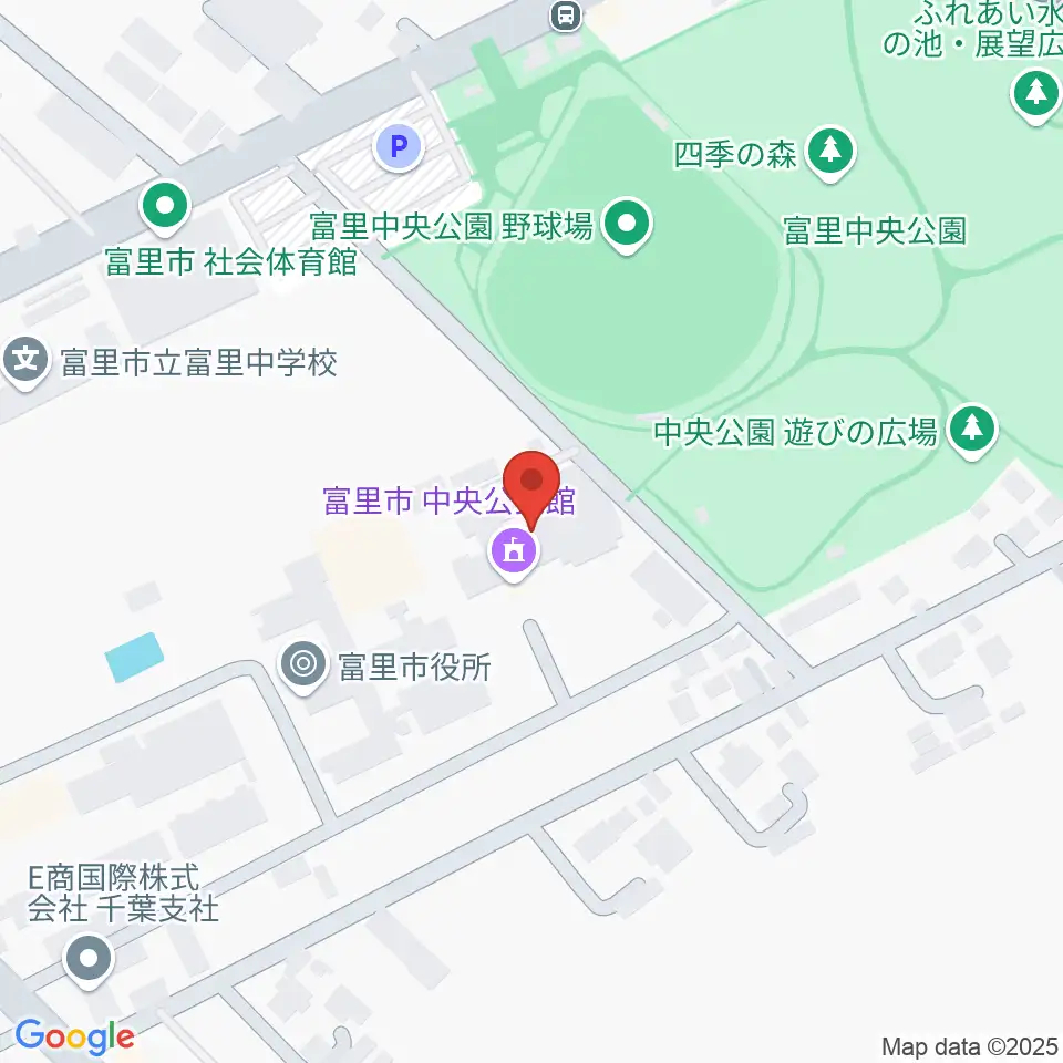富里中央公民館周辺のホテル一覧地図
