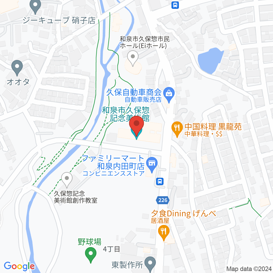 和泉市久保惣記念美術館周辺のホテル一覧地図