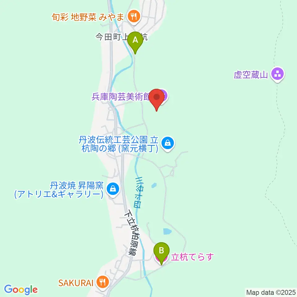 兵庫陶芸美術館周辺のホテル一覧地図
