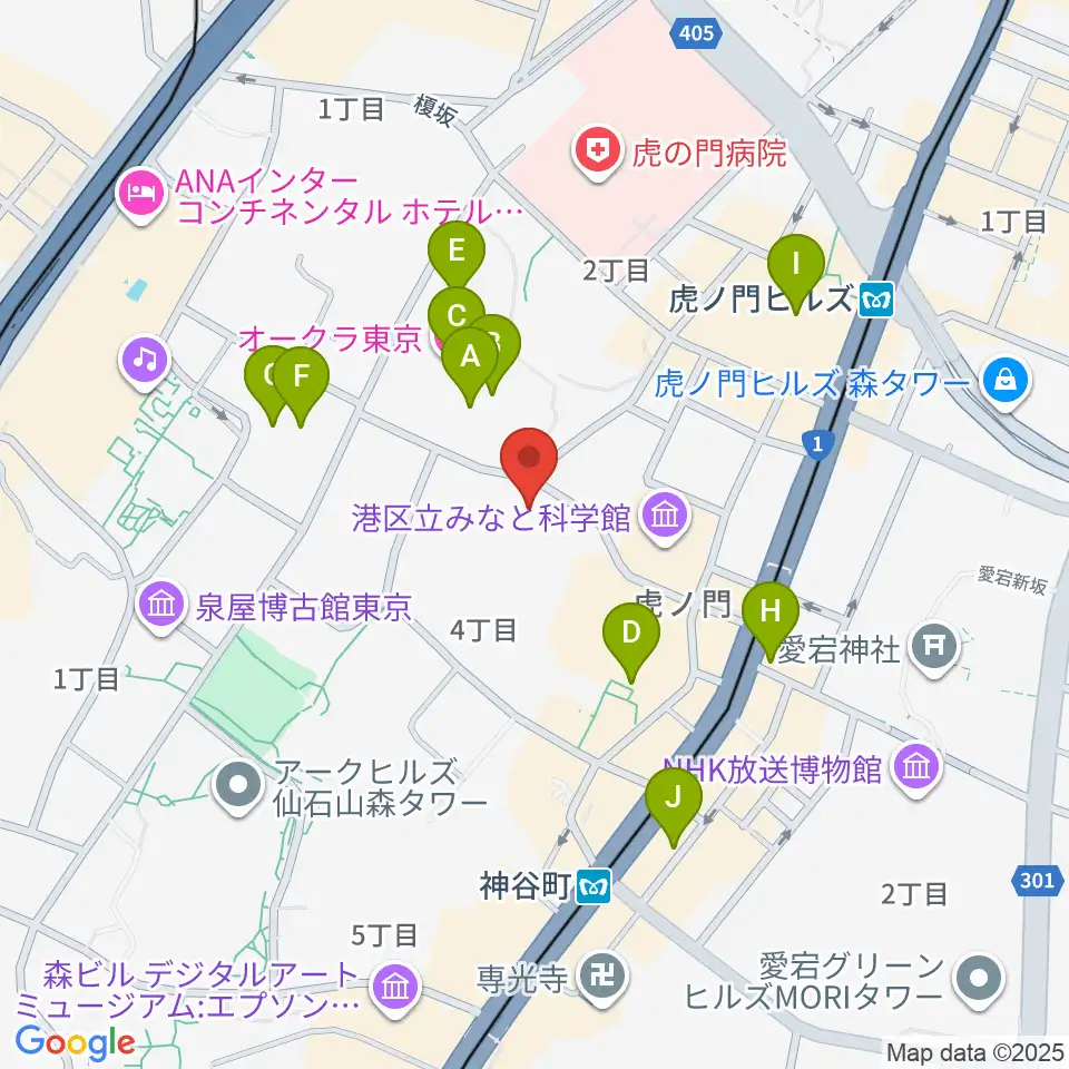 菊池寛実記念 智美術館周辺のホテル一覧地図