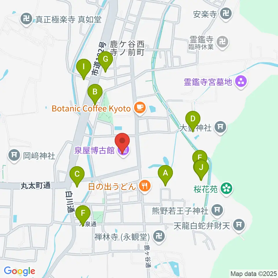 泉屋博古館周辺のホテル一覧地図