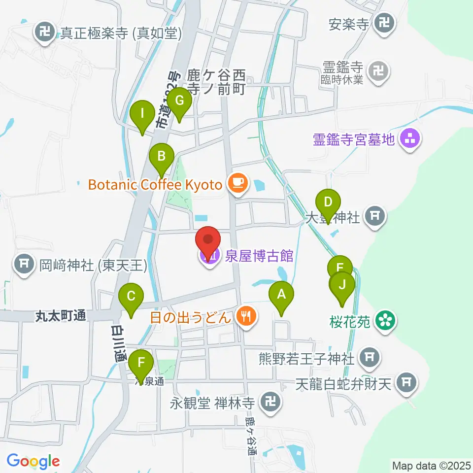 泉屋博古館周辺のホテル一覧地図