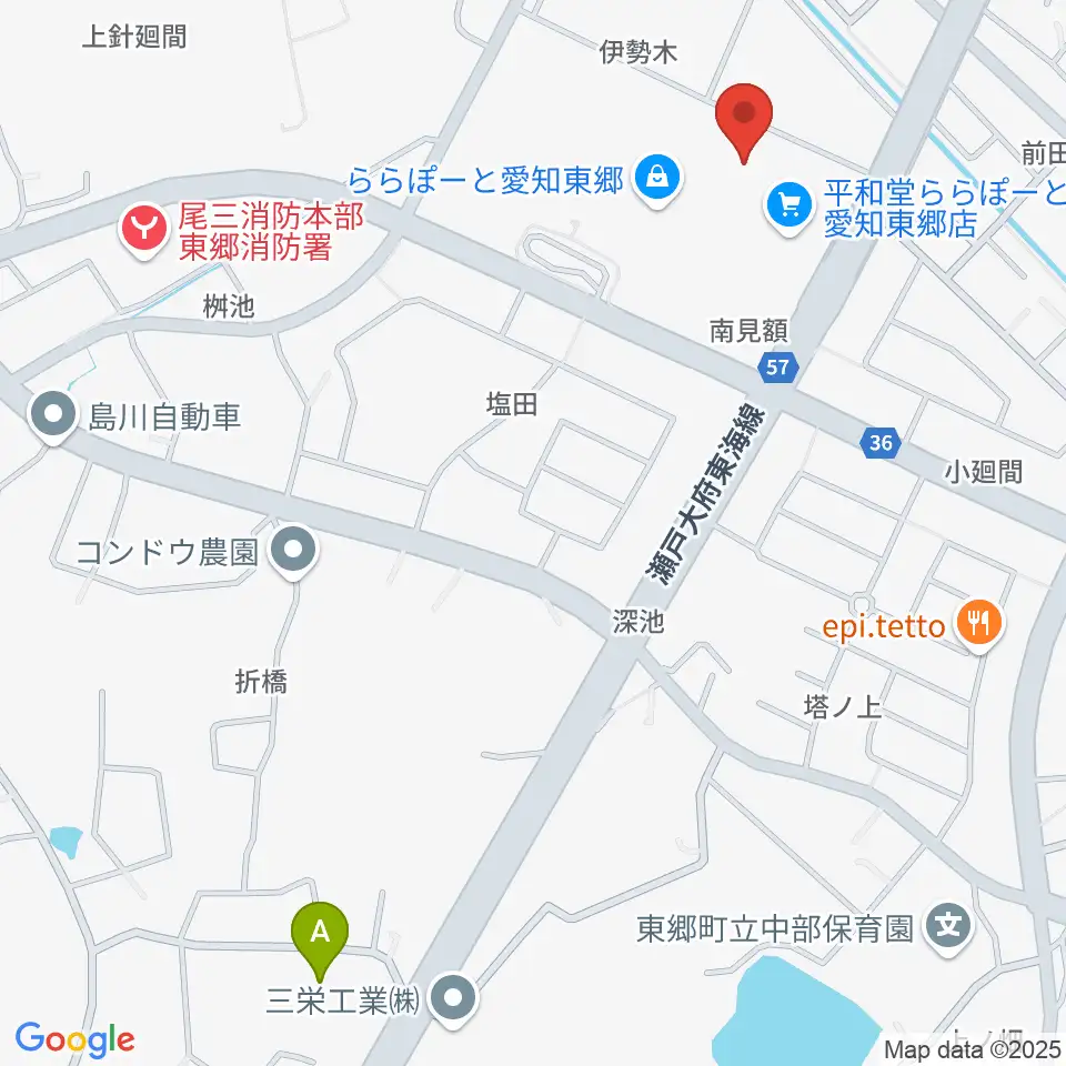 島村楽器ららぽーと愛知東郷店周辺のホテル一覧地図
