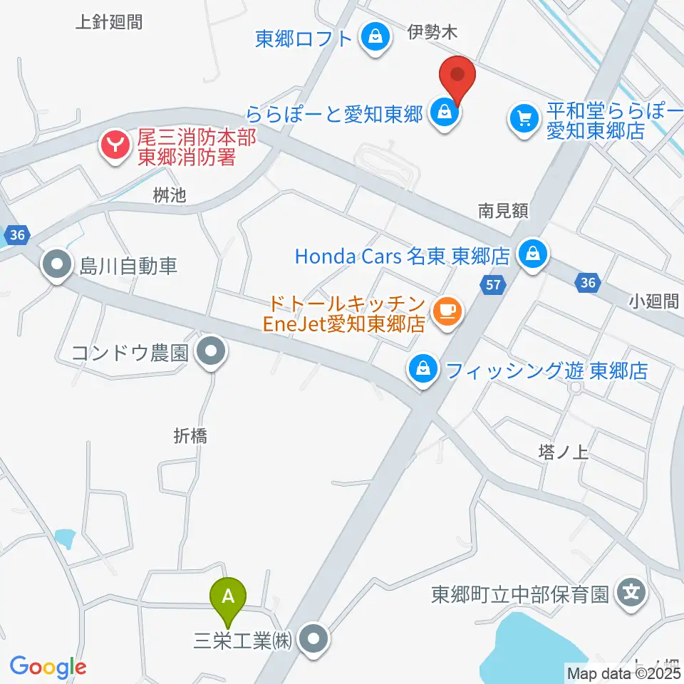 島村楽器ららぽーと愛知東郷店周辺のホテル一覧地図