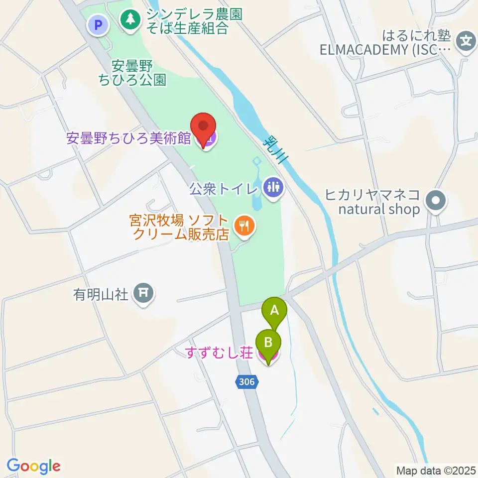 安曇野ちひろ美術館周辺のホテル一覧地図
