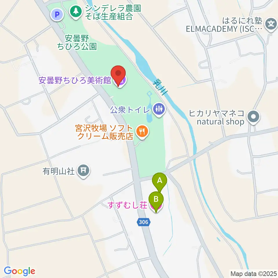 安曇野ちひろ美術館周辺のホテル一覧地図