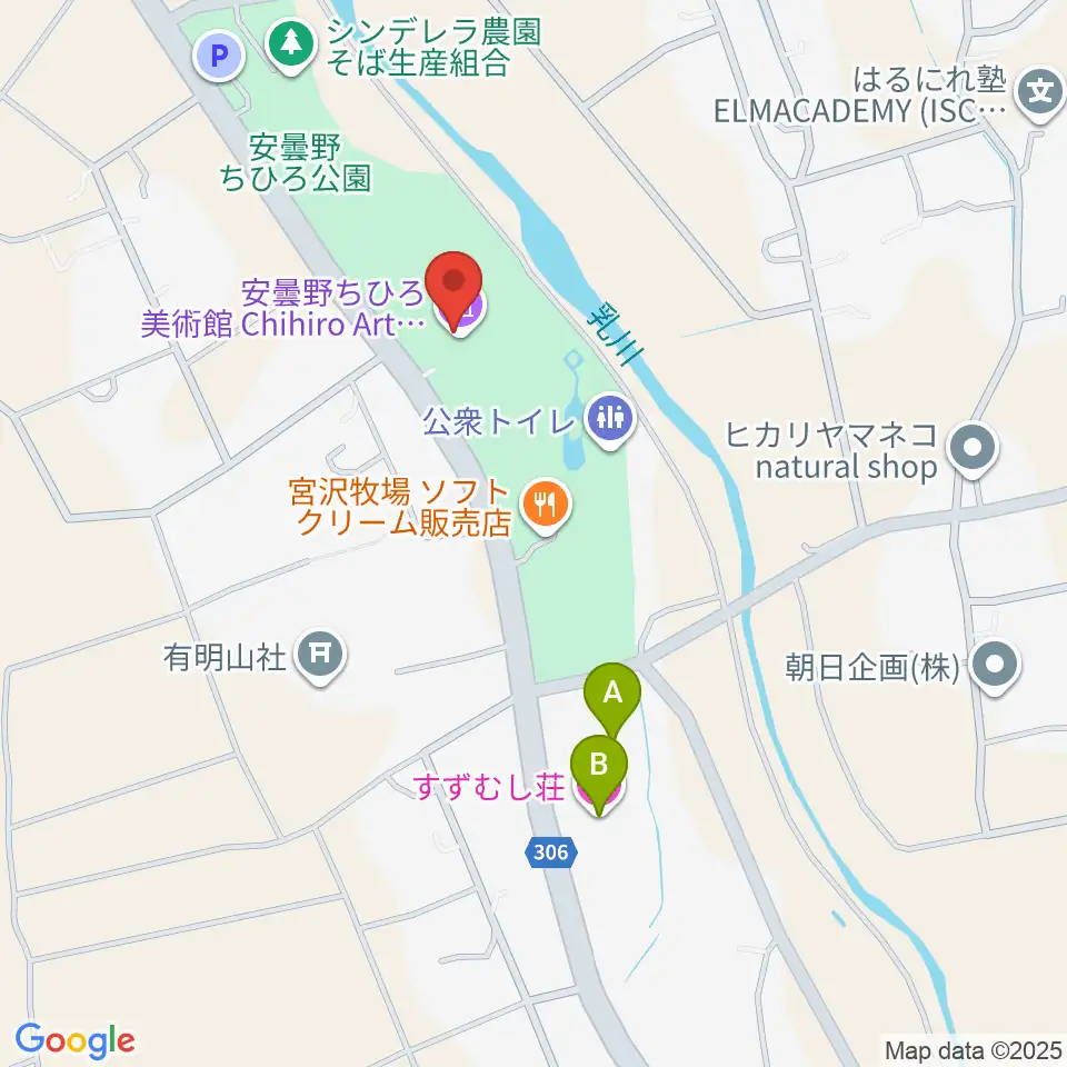 安曇野ちひろ美術館周辺のホテル一覧地図