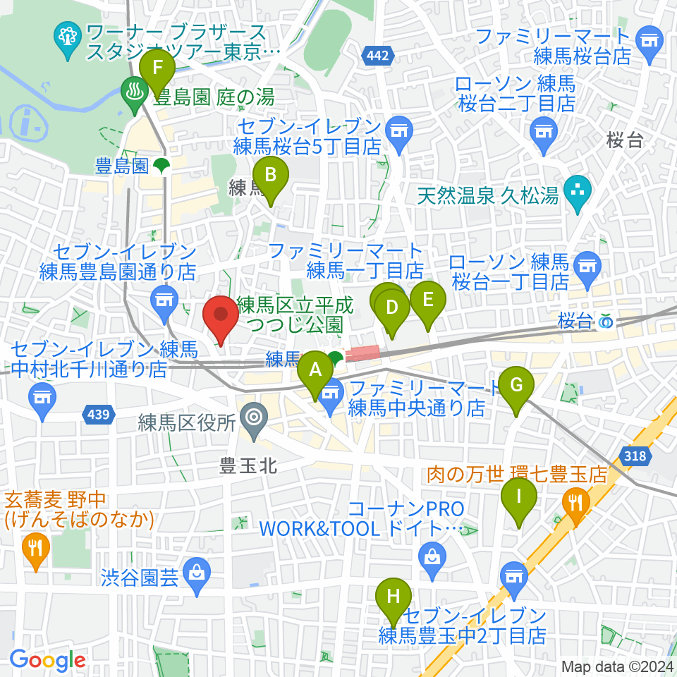 スタジオクレフ周辺のホテル一覧地図