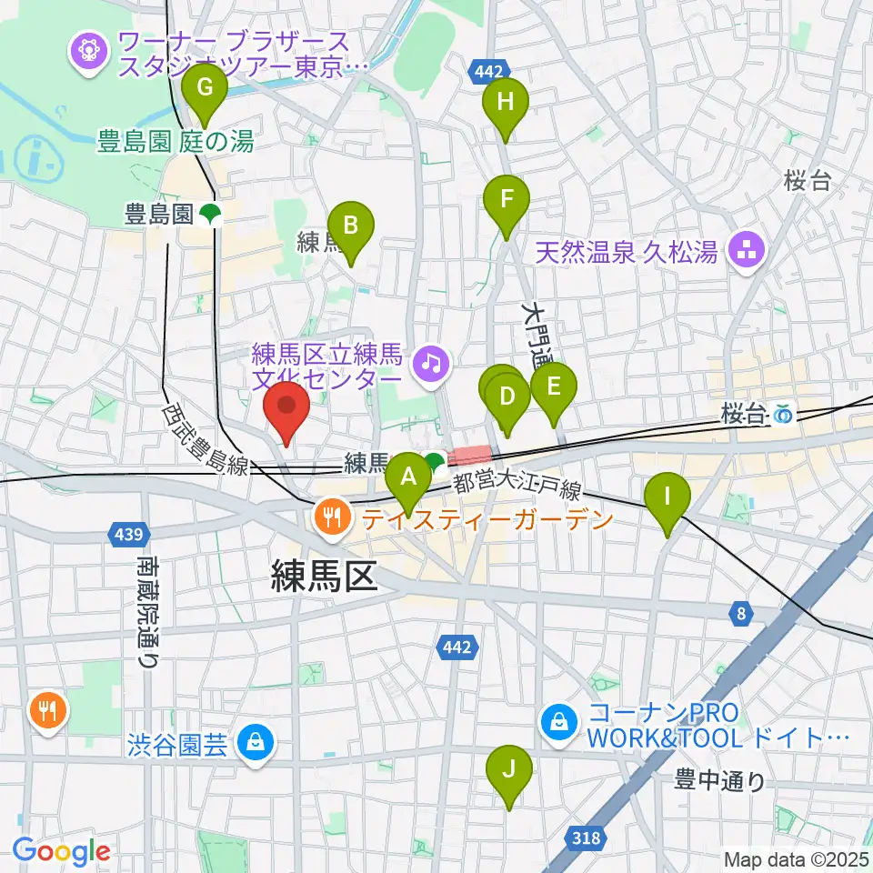 スタジオクレフ周辺のホテル一覧地図