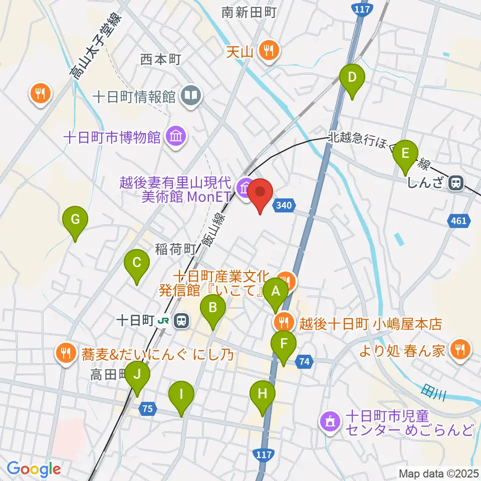 越後妻有里山現代美術館MonET周辺のホテル一覧地図