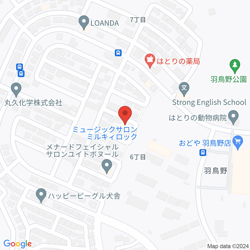 ミュージックサロン・ミルキィロック周辺のホテル一覧地図