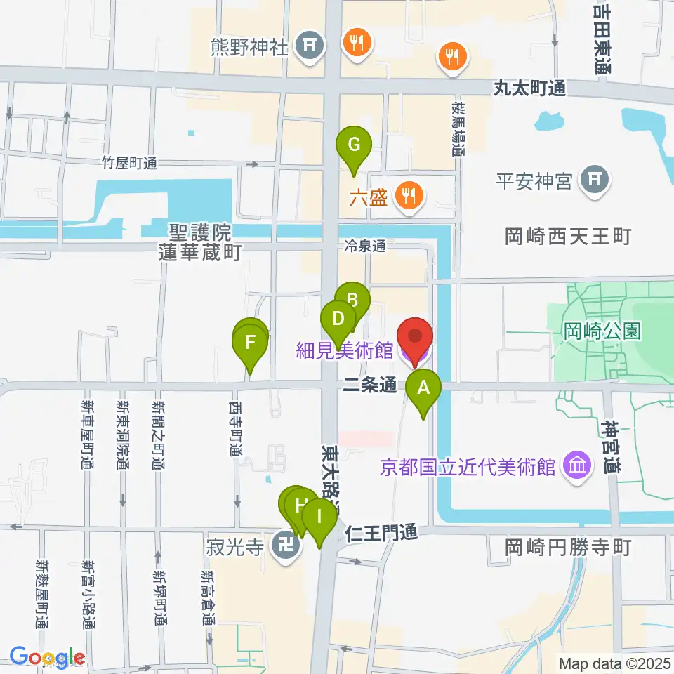 細見美術館周辺のホテル一覧地図