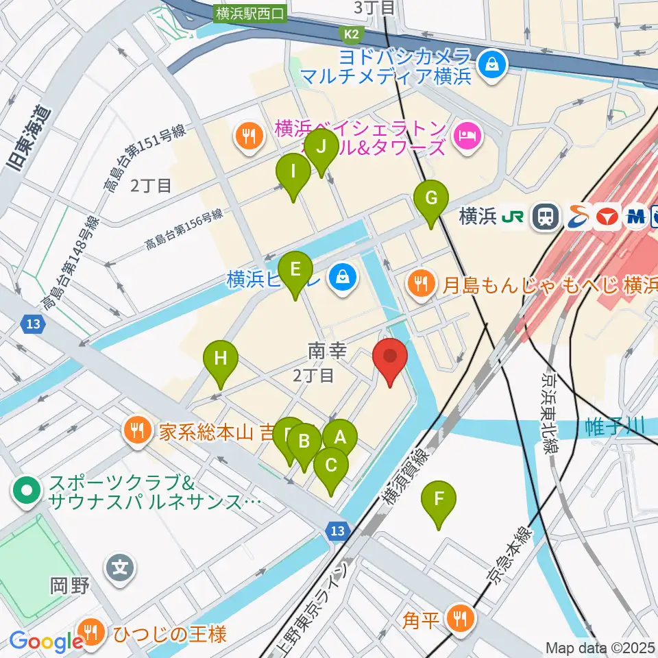 ヨコハマミントホール周辺のホテル一覧地図