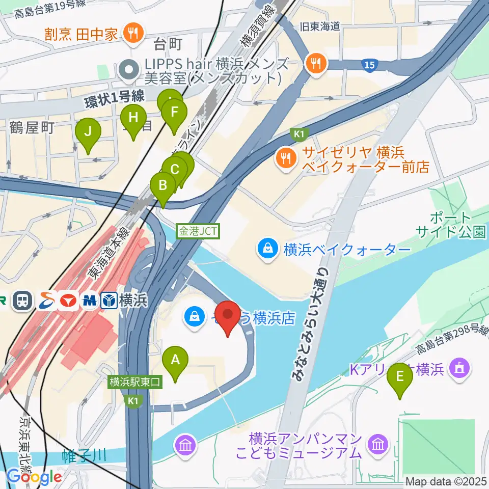 そごう美術館周辺のホテル一覧地図