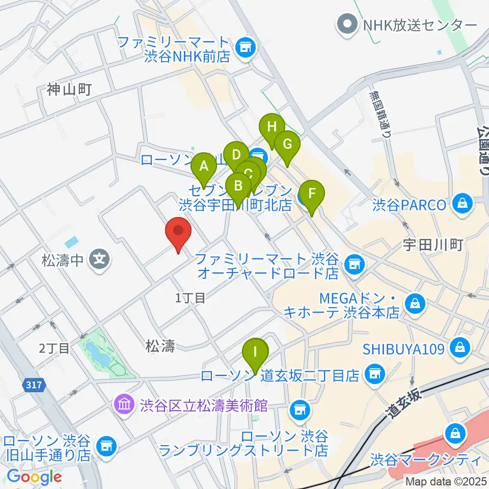戸栗美術館周辺のホテル一覧地図
