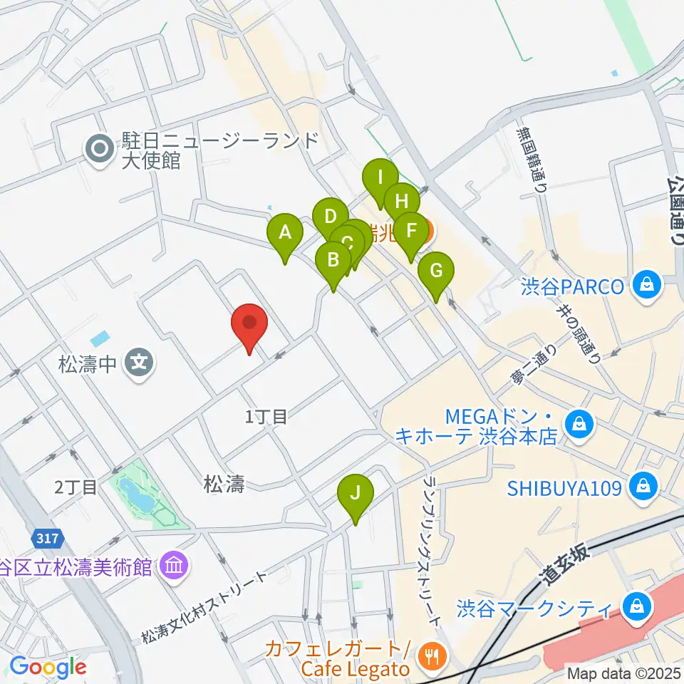 戸栗美術館周辺のホテル一覧地図