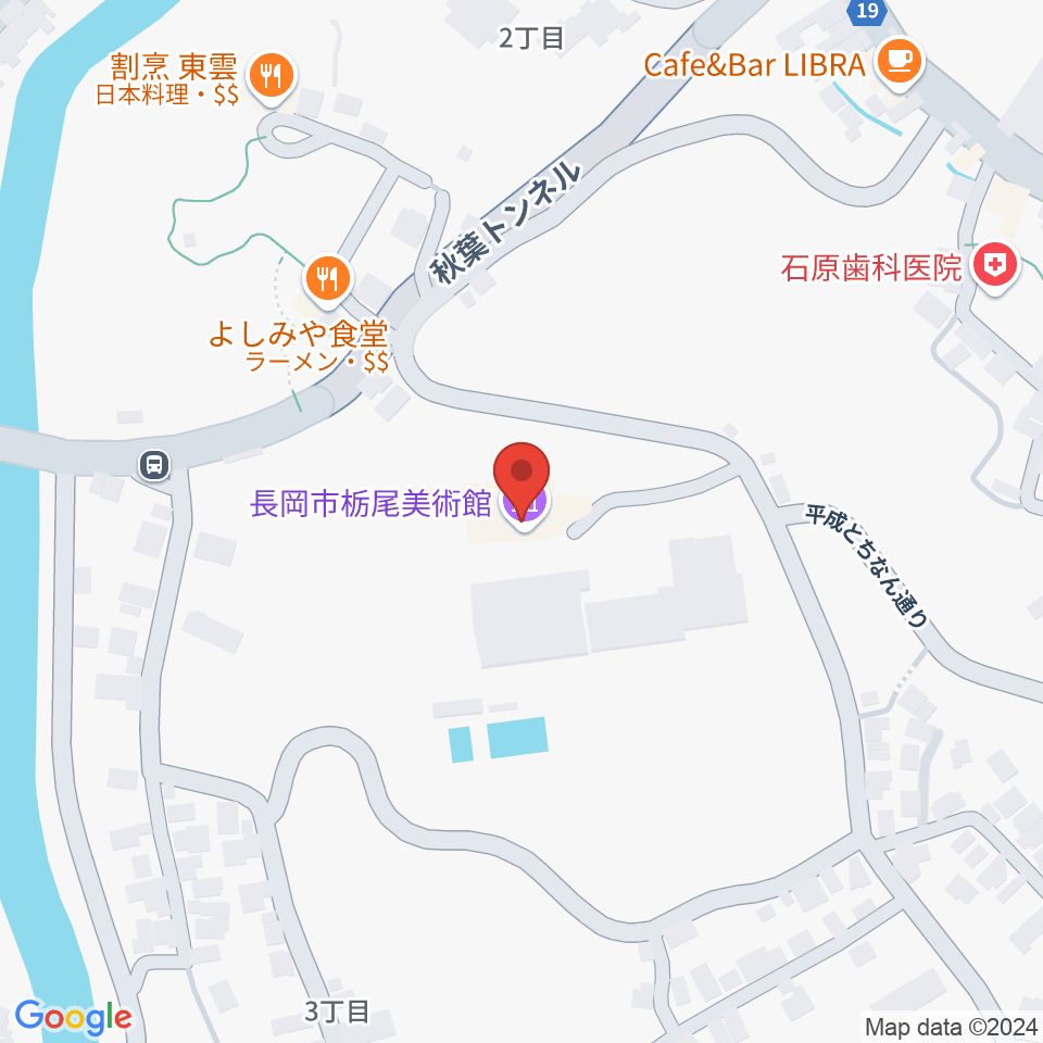 長岡市栃尾美術館周辺のホテル一覧地図