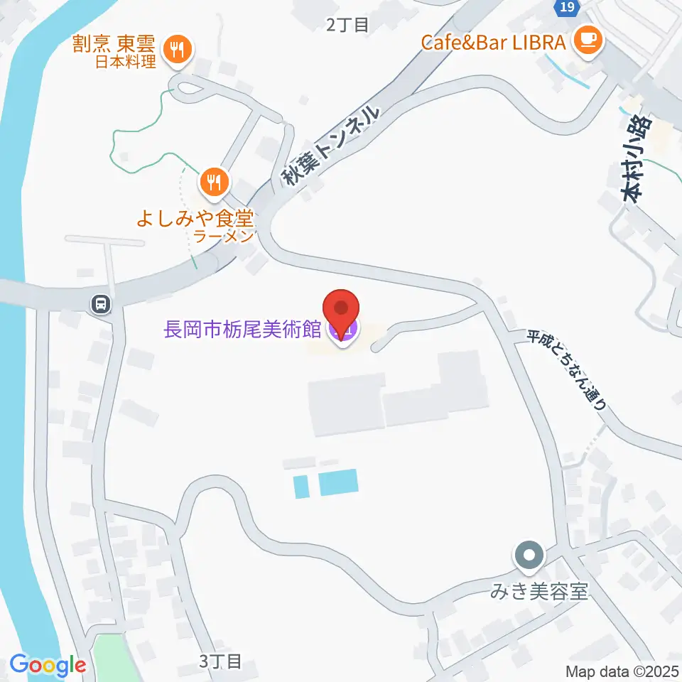 長岡市栃尾美術館周辺のホテル一覧地図