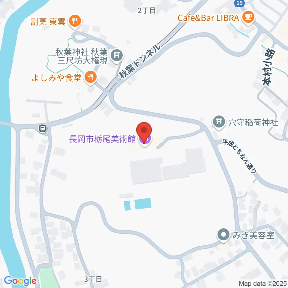 長岡市栃尾美術館周辺のホテル一覧地図