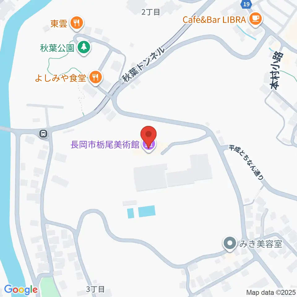 長岡市栃尾美術館周辺のホテル一覧地図
