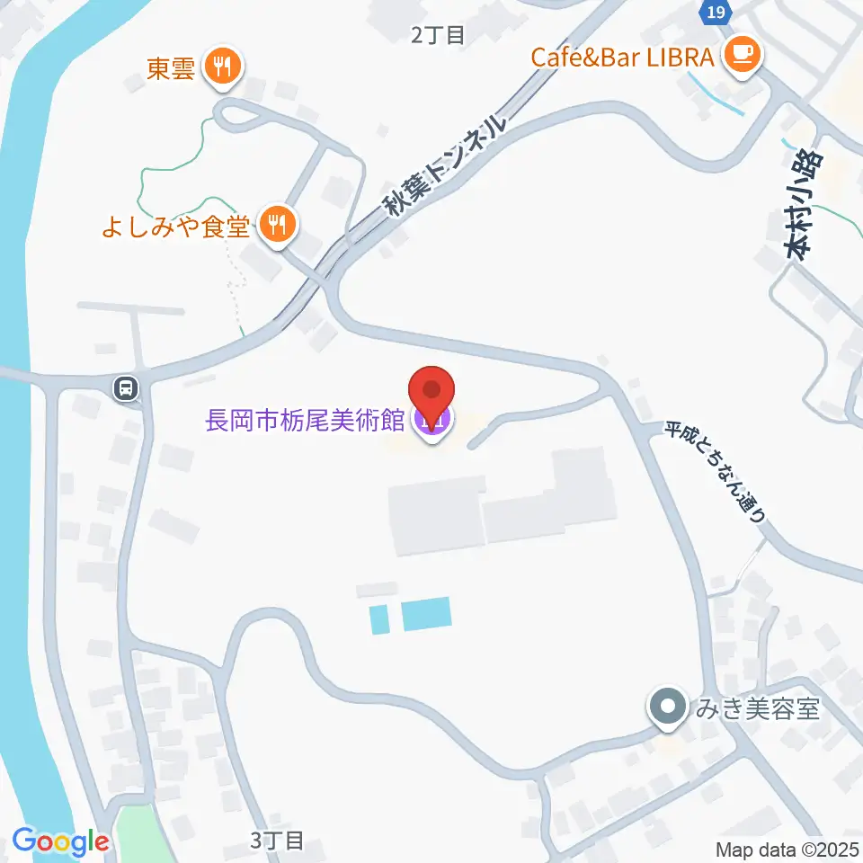 長岡市栃尾美術館周辺のホテル一覧地図