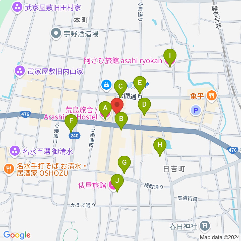 COCONO アートプレイス周辺のホテル一覧地図