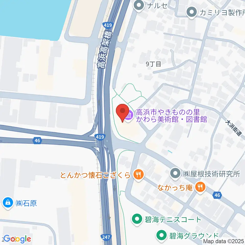 高浜市やきものの里かわら美術館周辺のホテル一覧地図