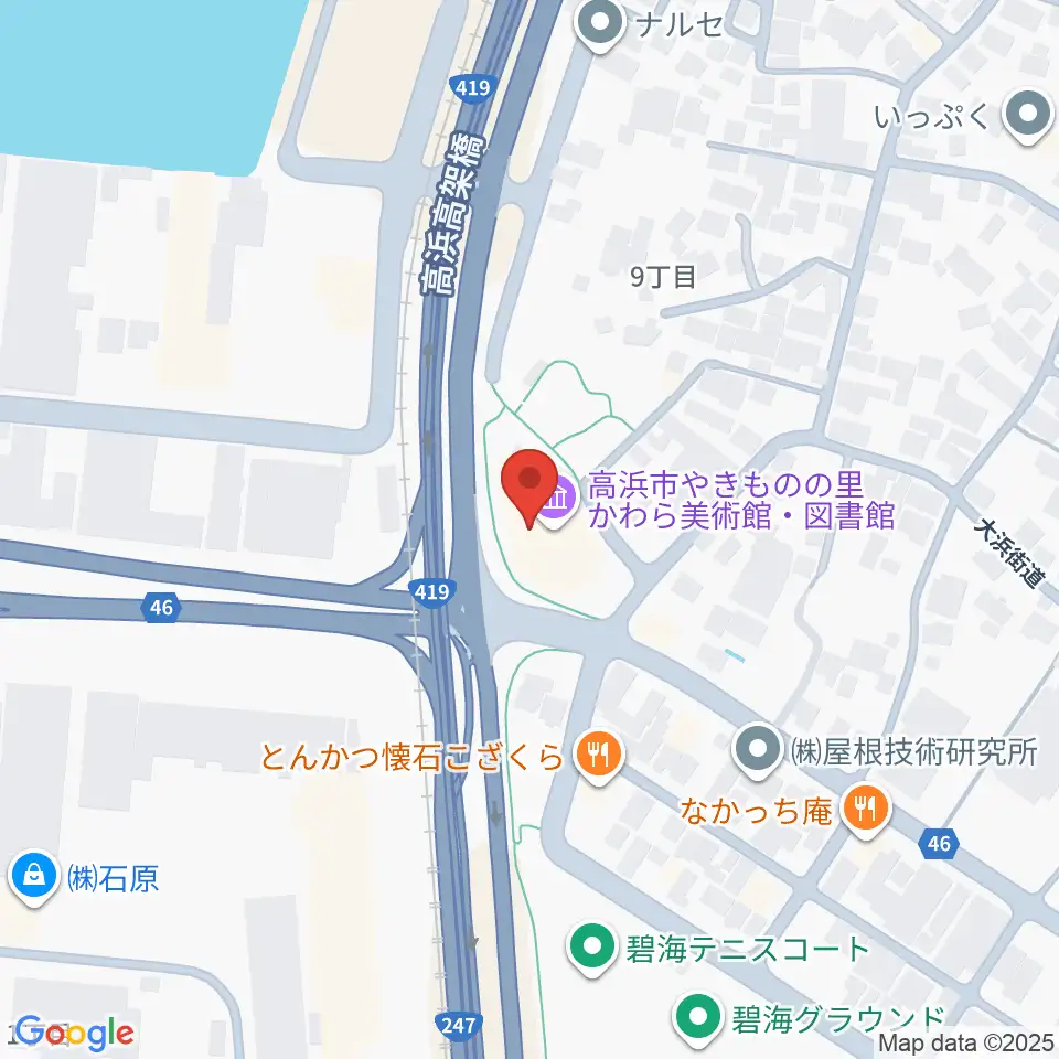 高浜市やきものの里かわら美術館周辺のホテル一覧地図
