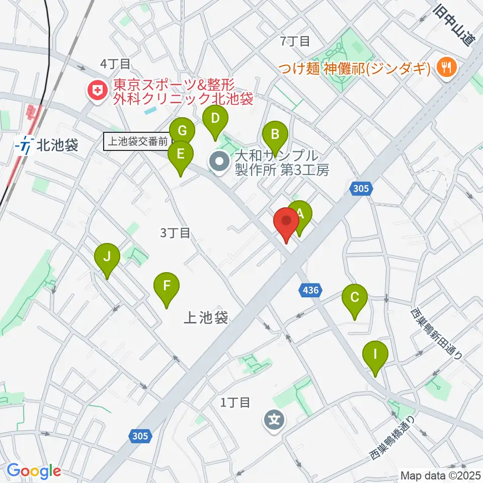 池袋STUDIO Dede周辺のホテル一覧地図