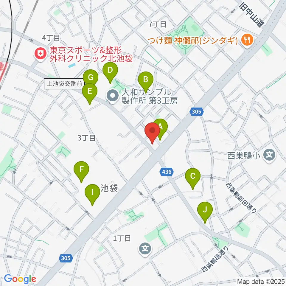 池袋STUDIO Dede周辺のホテル一覧地図