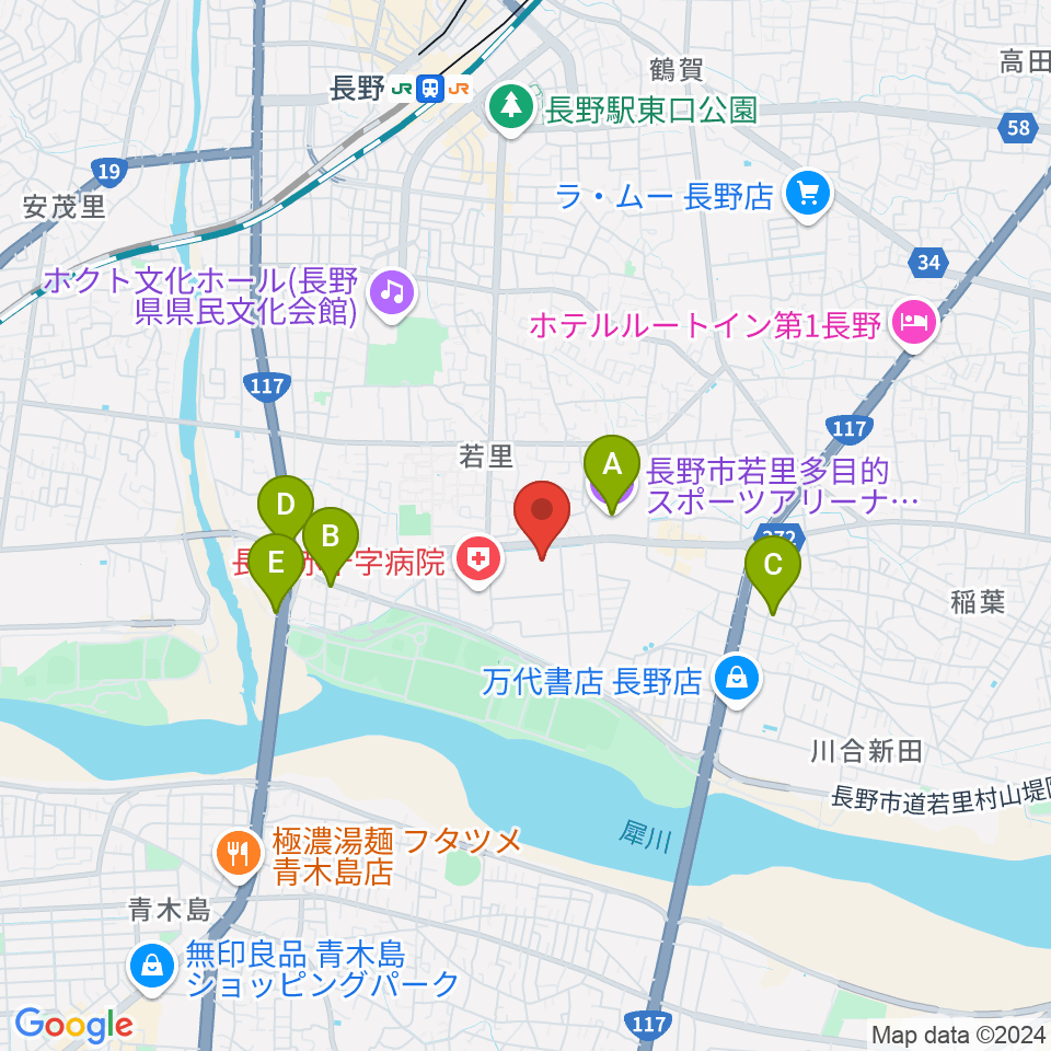 水野美術館周辺のホテル一覧地図