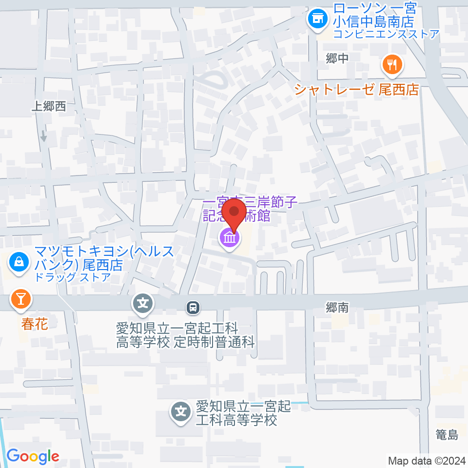 一宮市三岸節子記念美術館周辺のホテル一覧地図