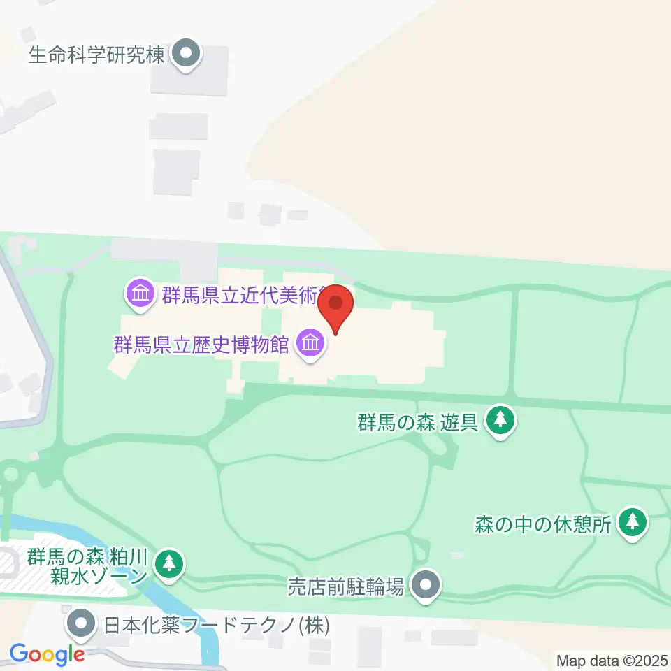 群馬県立歴史博物館周辺のホテル一覧地図