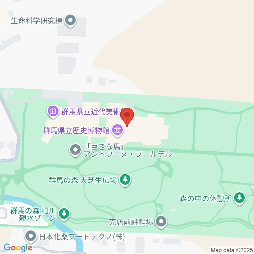 群馬県立歴史博物館周辺のホテル一覧地図