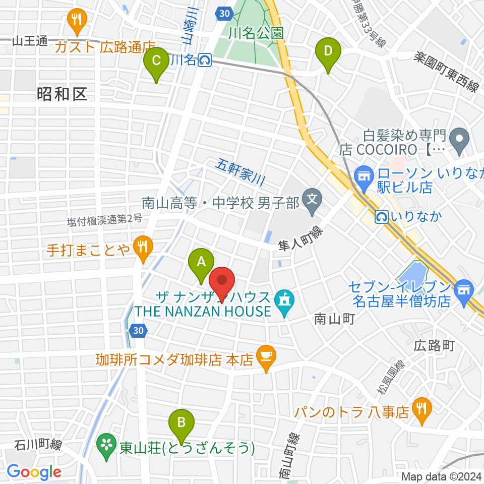 昭和美術館周辺のホテル一覧地図