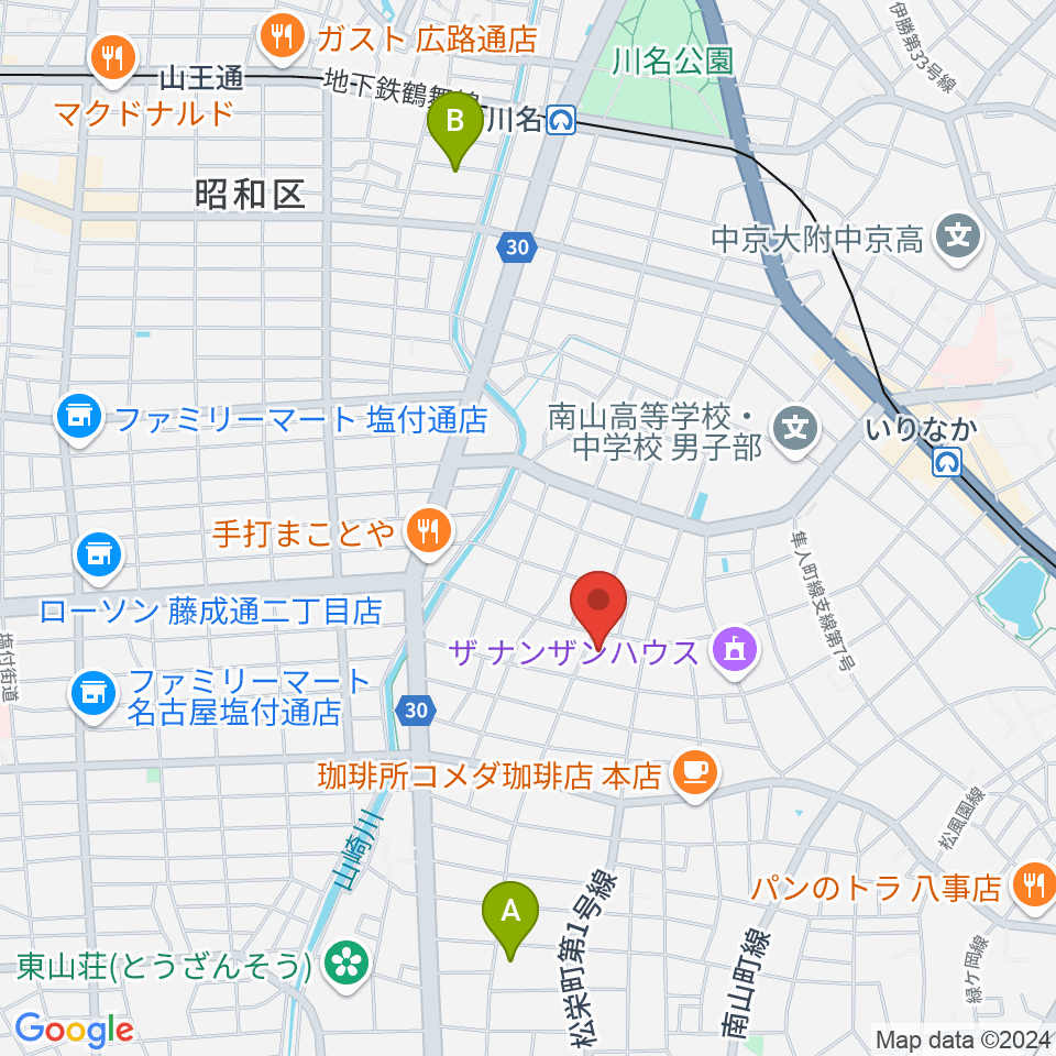 昭和美術館周辺のホテル一覧地図