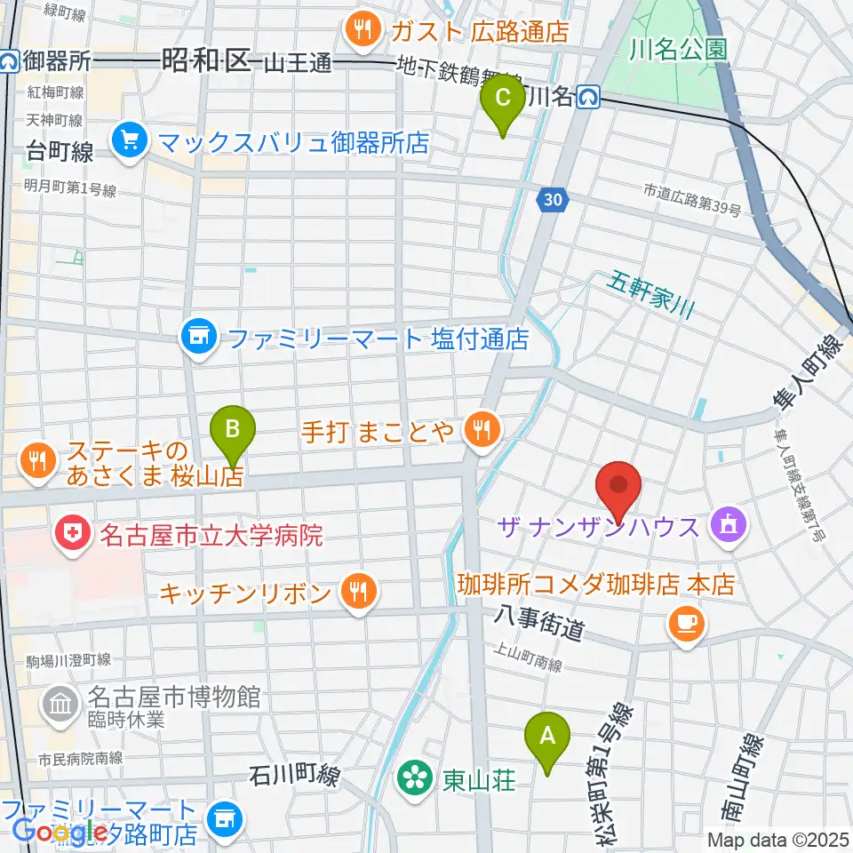 昭和美術館周辺のホテル一覧地図