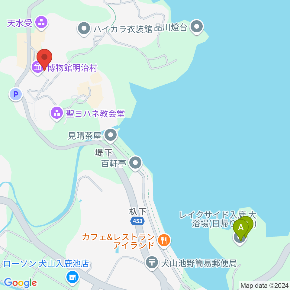 博物館明治村周辺のホテル一覧地図