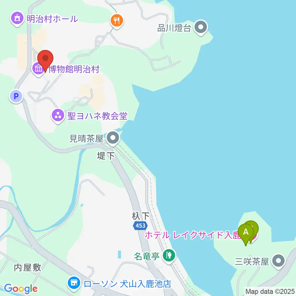 博物館明治村周辺のホテル一覧地図