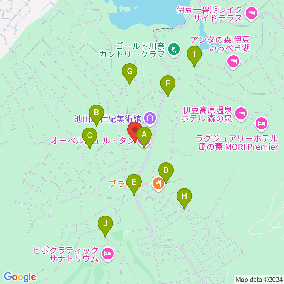 池田20世紀美術館 周辺のホテル一覧地図