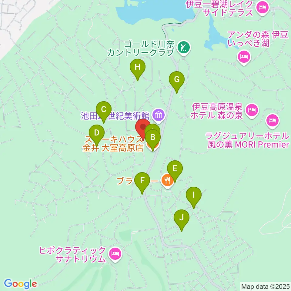 池田20世紀美術館 周辺のホテル一覧地図