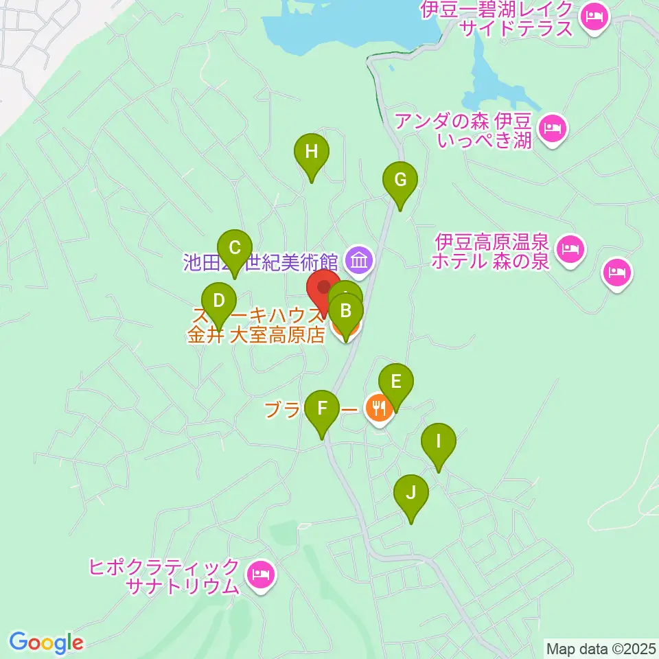 池田20世紀美術館 周辺のホテル一覧地図