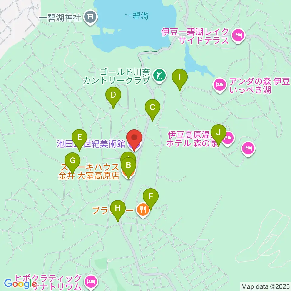 池田20世紀美術館周辺のホテル一覧地図