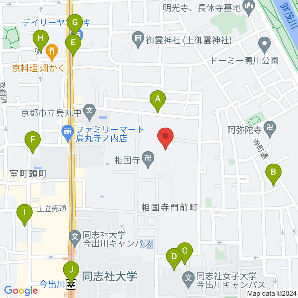 承天閣美術館周辺のホテル一覧地図