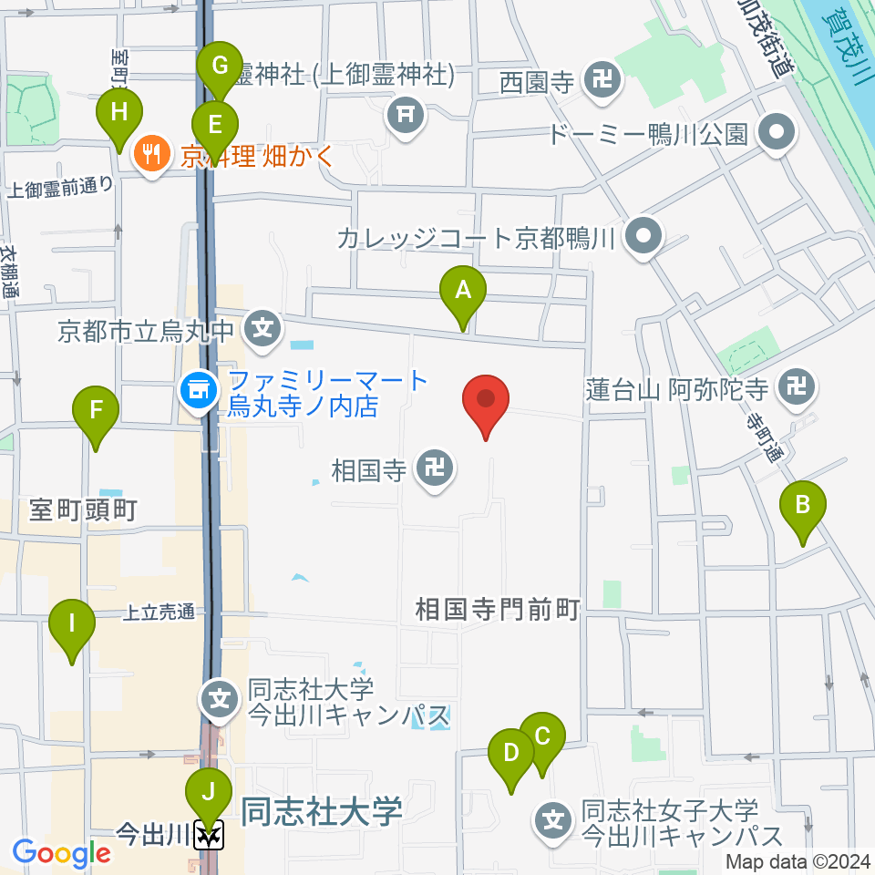 承天閣美術館周辺のホテル一覧地図