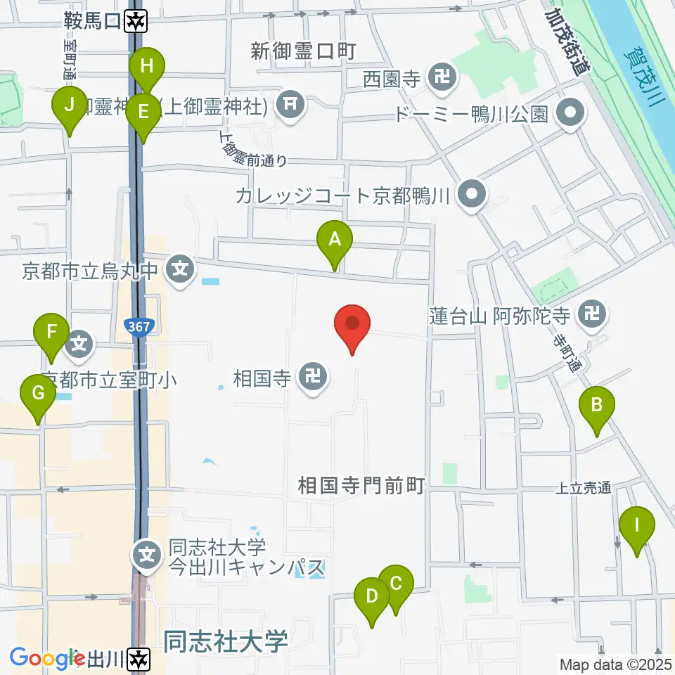 承天閣美術館周辺のホテル一覧地図