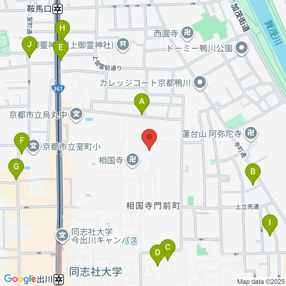 承天閣美術館周辺のホテル一覧地図