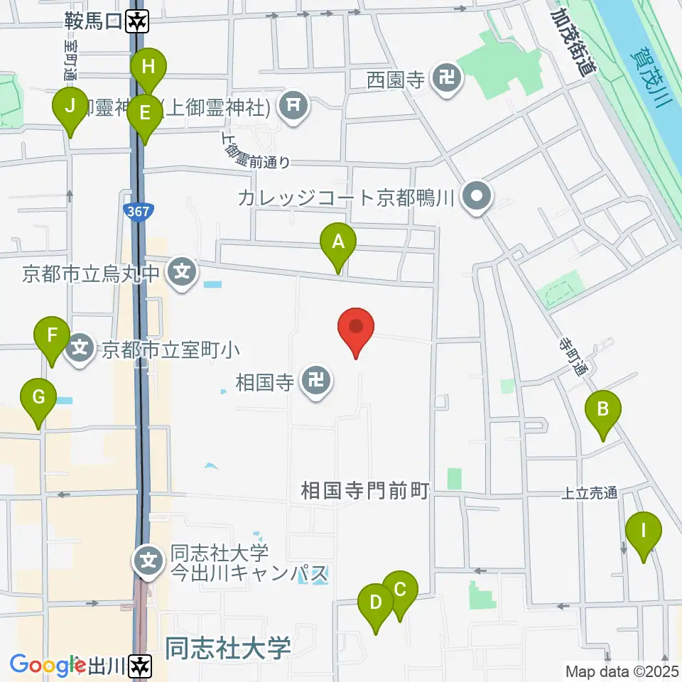 承天閣美術館周辺のホテル一覧地図