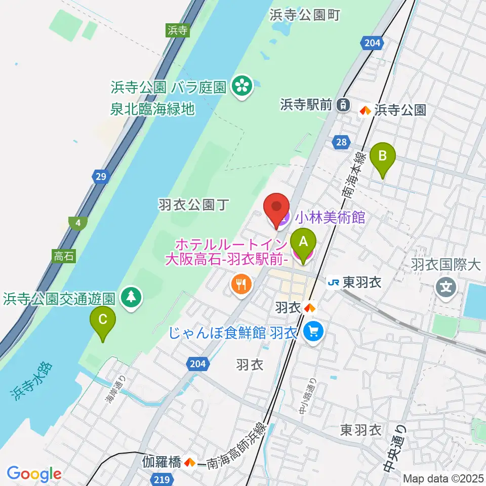 小林美術館周辺のホテル一覧地図